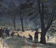 William Glackens Central Park oil painting reproduction